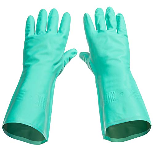 Tusko Nitrile Rubber Dishwashing Gloves - Latex & Vinyl Free, XL