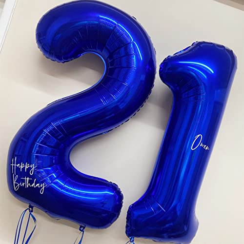 40-Inch Navy Blue Number 2 Balloon - Foil Mylar Birthday Decoration