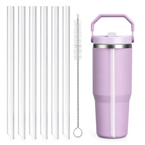 Bubrike 30oz Stanley IceFlow 2.0 Flip Straw Replacement Pack - Wide Diameter, 6 Pack (New Version)