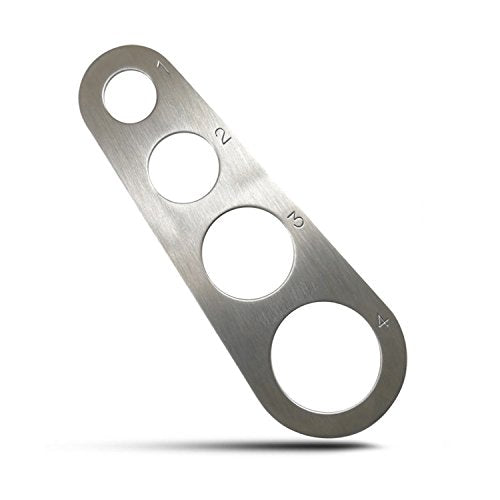 Stainless Steel Pasta Measure Tool for 1-4 Servings - Silver
