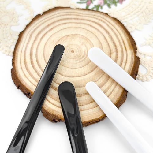 BlingKingdom 12PCS Plastic Cosmetic Spatula, Double-Ended Makeup Spatulas