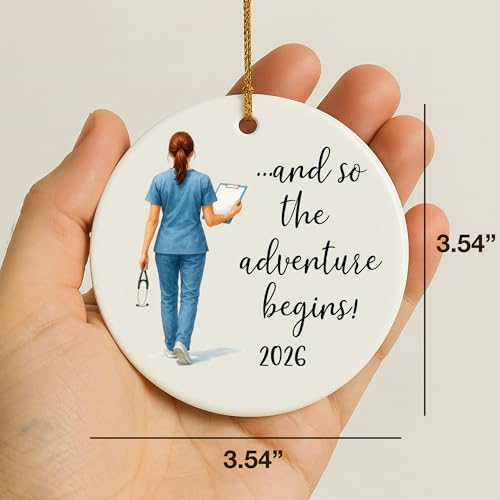 2026 Nurse Graduation Ornament - And So The Adventure Begins Gift