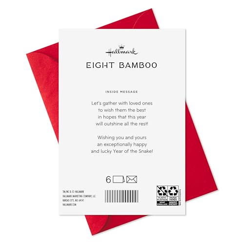 Hallmark 2025 Chinese New Year Card Pack - 6 Cards & Envelopes