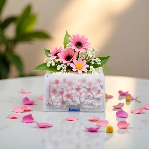 100 Edible Flower Cupcake Toppers - Sticky Rice Paper Decorations
