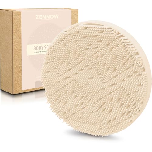 Zennow Silicone Body Scrubber - Gentle Exfoliating Shower Loofah