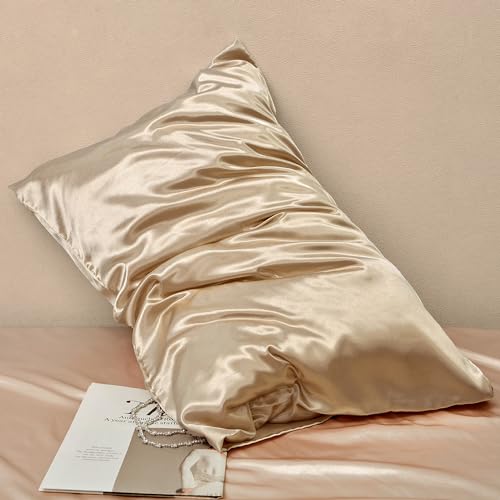 NookZuzu Toddler Satin Pillowcases 14x20 - 2 Pack, Khaki