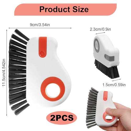 2 Pcs 2 in 1 Window Track Cleaner Brush Set - Ergonomic Design