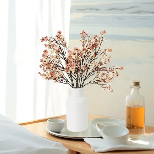 5 Pcs Beige Brown Babys Breath Artificial Flowers for Home Decor