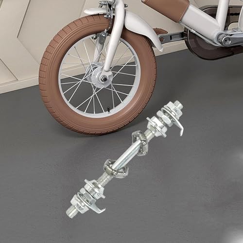 4.92 inch Silver Bike Front Axle Bearings, Simple Installation, High Strength, Lightweight, Replacement Wheel Hub Axle, General Purpose Bicycle Accessories