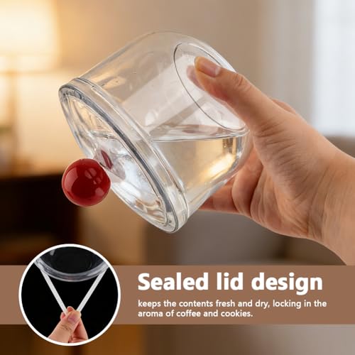 30oz Plastic Candy Jar with Airtight Lid & Spoon - Perfect for Parties