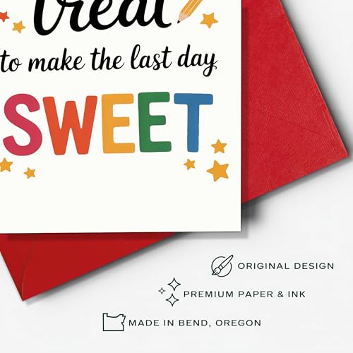 Last Day of School Thank You Card for Students & Teachers