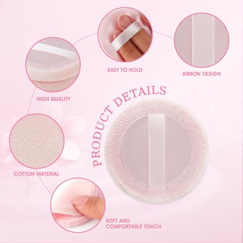 KALIONE 12 Pcs Round Makeup Powder Puffs 2.3 Inch Velour Face Sponges