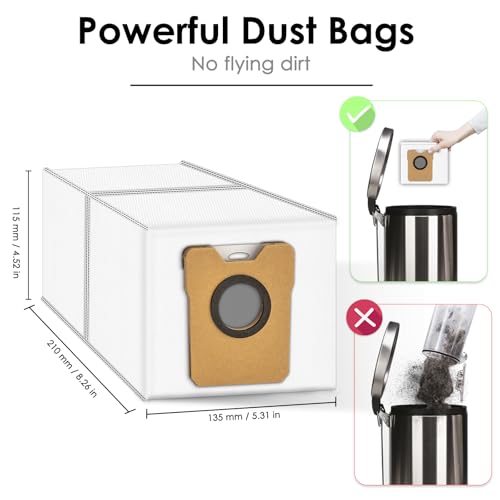 Replacement Dust Bags for Eufy Omni C20/C10 Robot Vacuum - 6 Pack