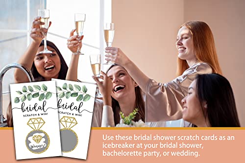 Eucalyptus Greenery Bridal Shower Scratch Off Game Cards - 50 Pack