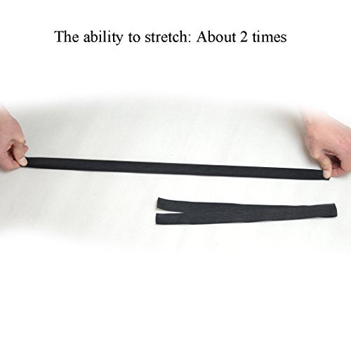 Luwigs Black Elastic Bands for Wig Making & Lace Frontal 6pcs