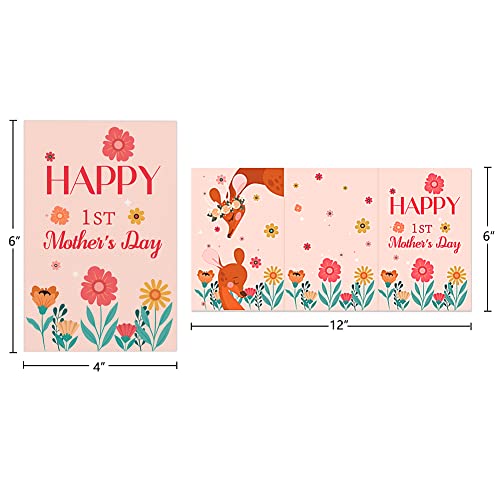 WaaHome First Mother's Day Card for New Mom with Photo Insert