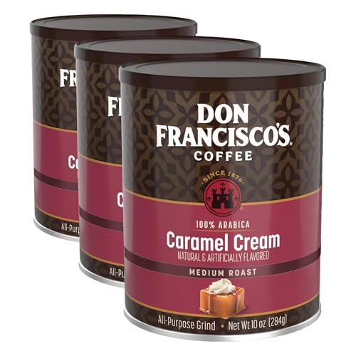 Don Francisco's Caramel Cream Ground Coffee - 10 oz Cans (Pack of 3)