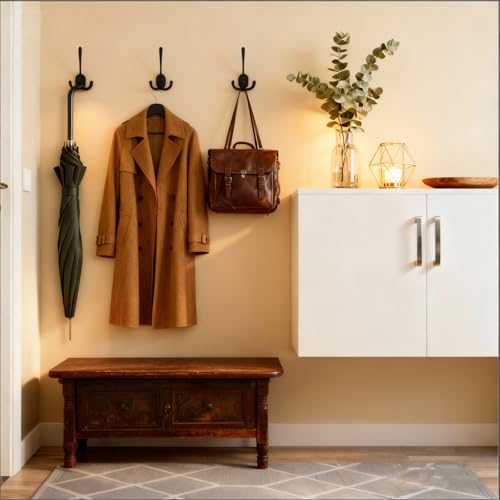 Heavy Duty Coat Hooks - 10 Pack Metal Wall Hooks for Hanging