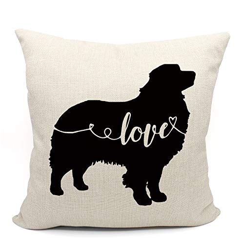 Australian Shepherd Pillow Cover 18x18 - Linen Cushion for Home Decor