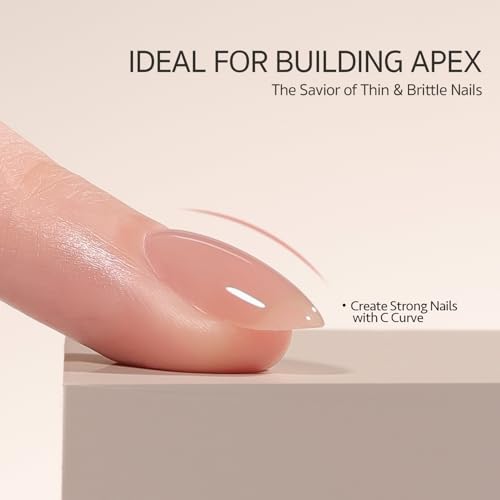 GAOY Rubber Base Gel - 16ml Nude Sheer Pink 3-in-1 Builder Nail Gel