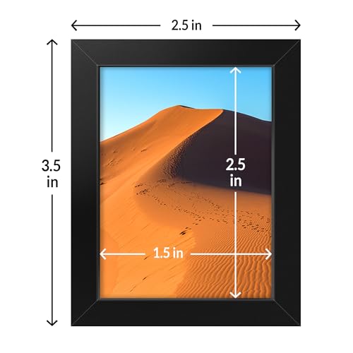 LaVie Home 2x3 Picture Frame Set, Black Photo Frames with HD Plexiglas