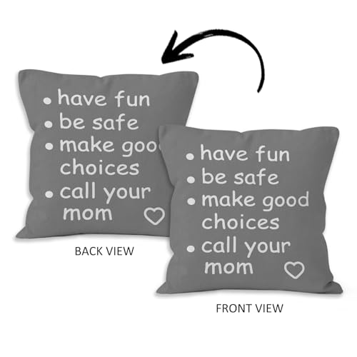 HIWX Inspirational Black Throw Pillow Cover, 18x18 Inch