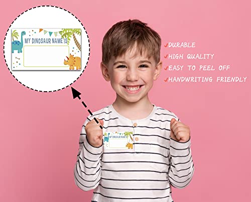 What's Your Dinosaur Name Game - Dino Party Sign & Stickers