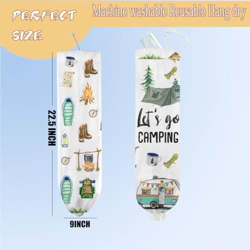 Reusable Plastic Bag Holder for Kitchen & Camping - 22" x 9"