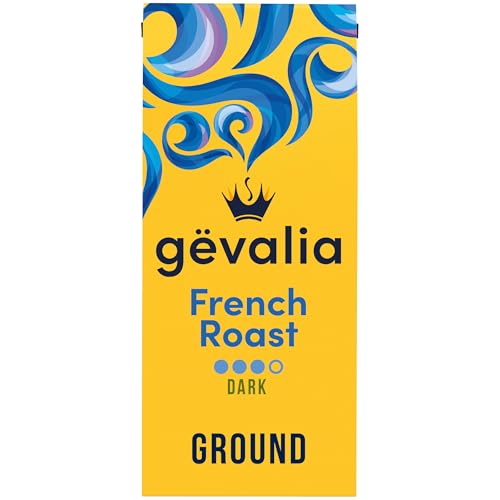 Gevalia French Roast Ground Coffee, 100% Arabica Dark Roast, 12 oz Bag
