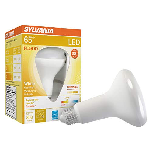 LEDVANCE Flood BR30 LED Light Bulb 65W Equivalent Dimmable 22-Year 800 Lumens 3000K Neutral White - Pack of 1