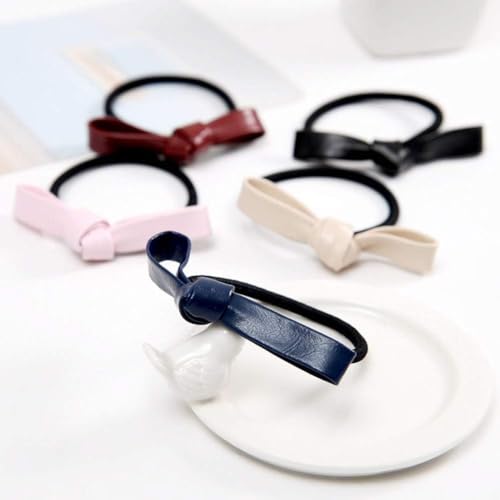 Czhotg 6Pcs Modern Bow Hair Scrunchies Elastic Ponytail Holder Set