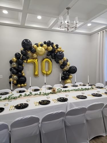 Gold 0 Balloon - 40 Inch Giant Number Balloon for Birthdays