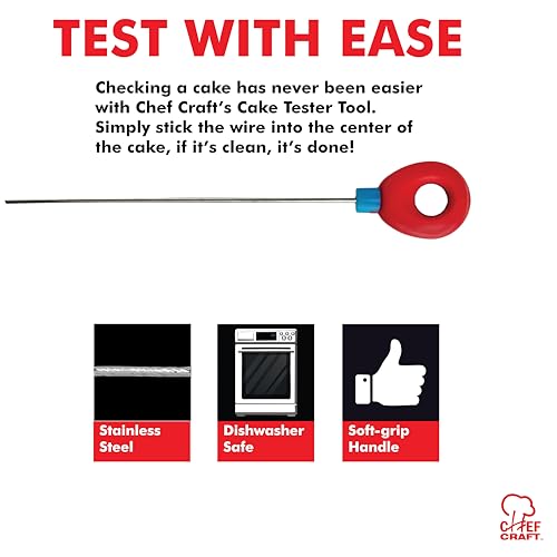 Chef Craft Cake Tester - 6 Inch Durable Stainless Steel Tool
