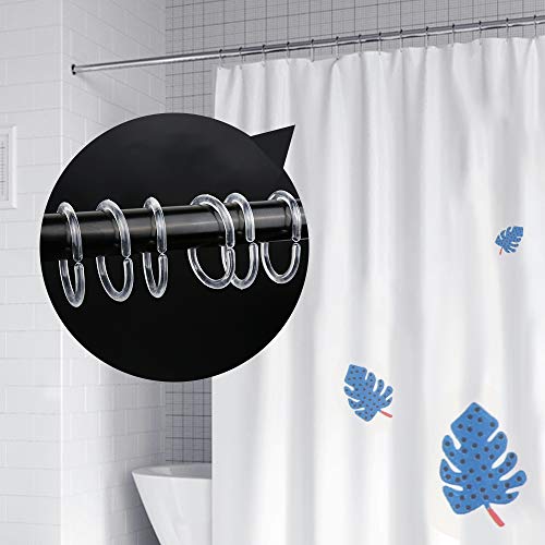 Fandamei 36-Piece C-Shaped Plastic Shower Curtain Rings, Rustproof Hooks
