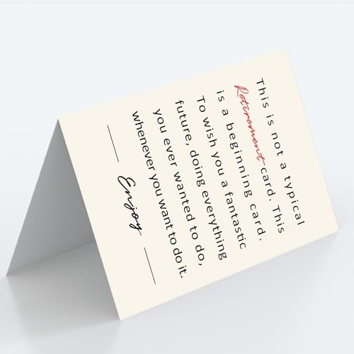 Funny Retirement Card with Envelope - Perfect Farewell Gift