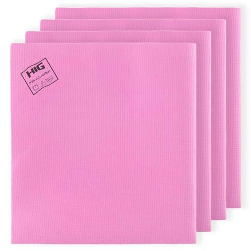 Professional Grade PVA Microfiber Cleaning Towels - 5 Pack, Pink
