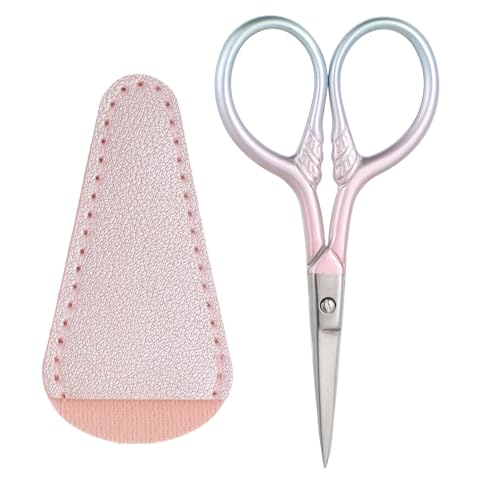 Sorcristy 3.5-Inch Facial Hair Grooming Scissors with PU Sheath
