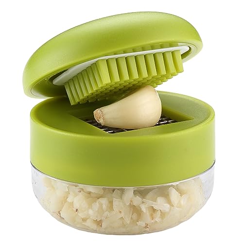 DOSMAMZ Garlic Press and Dicer Set - BPA Free Plastic, 2-Piece