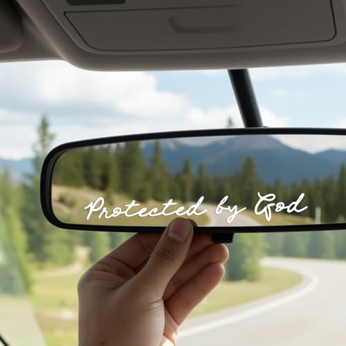 Protected by God Christian Vinyl Decal 4 Inch Inspirational Bible Verse Sticker
