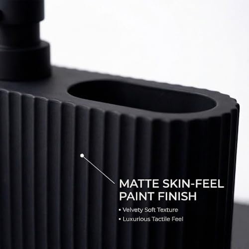 Matte Black 2-in-1 Dish Soap Dispenser with Sponge Holder
