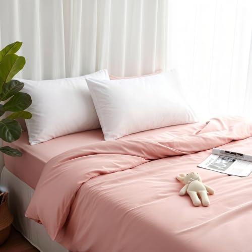 Casbrove Brushed Microfiber Pillowcases, Standard Size 20x26, White Set of 2