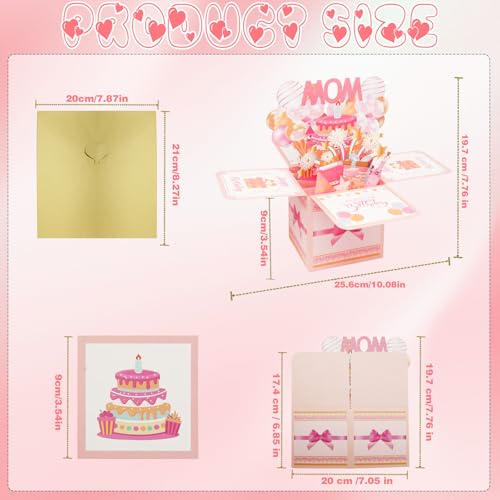 Happy Birthday Mom Pop-Up Card – Cute 3D Greeting Card