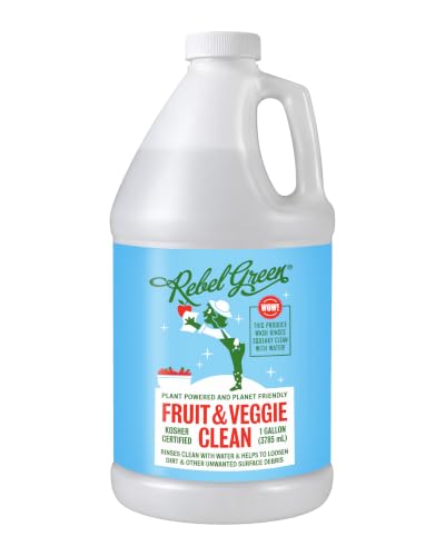 128 Fl Oz Rebel Green Fruit & Veggie Clean - Natural Produce Wash Refill