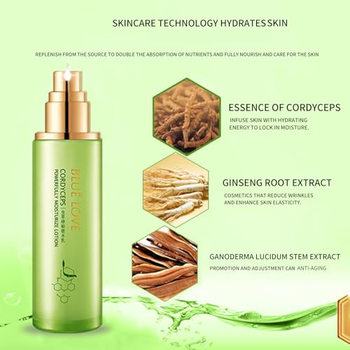 BLUE LOVE Cordyceps Hydrating Facial Lotion - Deep Moisturizing Daily Skincare