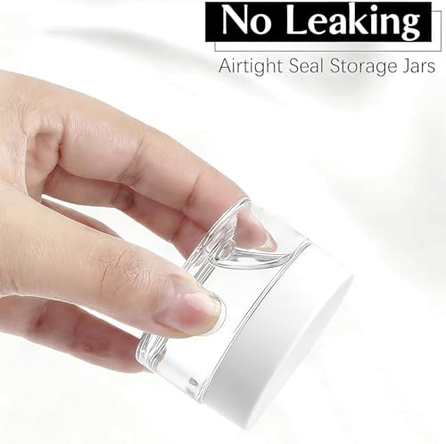 TUZAZO 4 Pack 1 Oz Small Plastic Jars with Lids Clear Cosmetic Containers