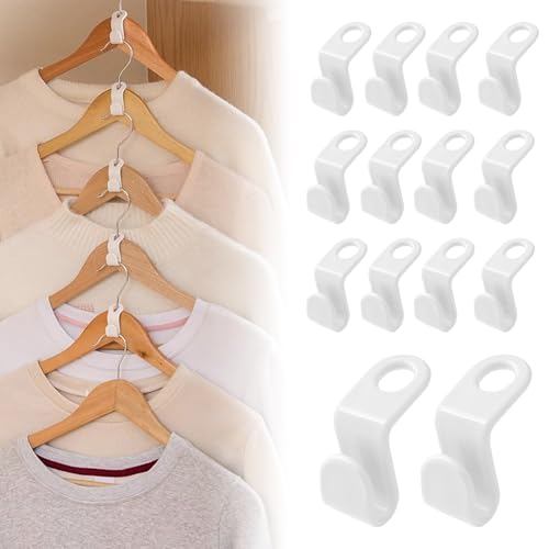 50 Pcs Hanger Connector Hooks - Space-Saving Clothes Organizer