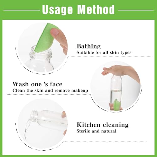 Beans Bottle Cleaner Sponge Set - 6 Pack with Ceramic Cleaning Balls