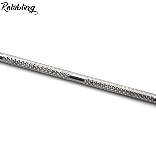 Rolabling Stainless Steel Double Sided Makeup Spatula & Mixing Rod 7.2 Inch