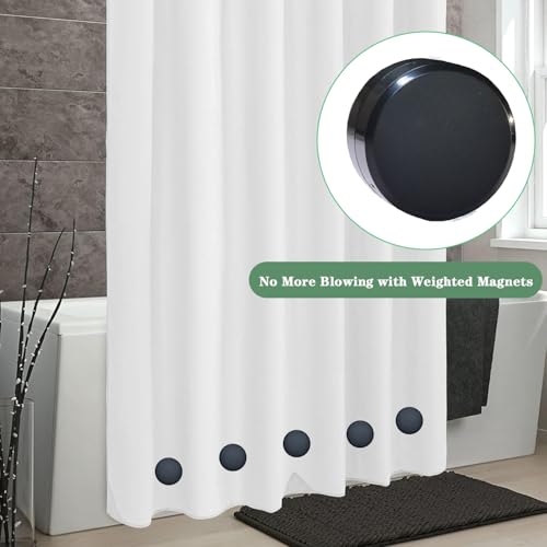 Magnetic Shower Curtain Weights - 6 Pack, 1.6" x 1.6", Black