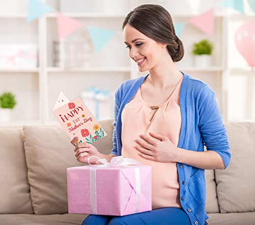 WaaHome First Mother's Day Card for New Mom with Photo Insert